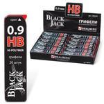 фото Грифель запасной BRAUBERG "Black Jack" (БРАУБЕРГ "Блек Джек"), Hi-Polymer, HB, 0,9 мм, 20 штук
