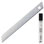 фото Лезвия для ножей STAFF эконом, комплект 10 шт., 9 мм, толщина лезвия 0,38 мм, в пластиковом пенале