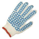 фото Перчатки хлопчатобумажные, комплект 5 пар, с ПВХ защитой от скольжения (волна), плотные