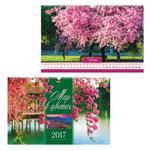 фото Календарь на гребне с ригелем на 2017 г., 30х45 см, HATBER, 6 л., "Мир в цветах"