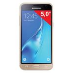 фото Смартфон SAMSUNG Galaxy J3, 2 SIM, 5,0", 4G (LTE), 5/13 Мп, 8 Гб, microSD, золотой, пластик
