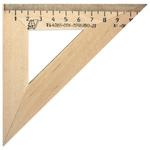 фото Треугольник деревянный УЧД, угол 45, шкала 11 см