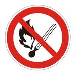 фото Знак запрещающий "Запрещается пользоваться открытым огнем и курить"