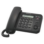 фото Телефон PANASONIC KX-TS2356RUB, черный, память 50 номеров, АОН, ЖК-дисплей с часами, тональный/импульсный режим