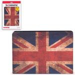 фото Чехол-обложка для планшетного ПК универсальный 10,1" SONNEN, кожзаменитель, 275x190x25 мм, цветная печать, флаг
