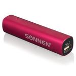 фото Аккумулятор внешний универсальный SONNEN PB-2200, емкость 2200 мАч, выходной ток 1А, розовый