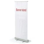 фото Стенд мобильный для баннера "Роллскрин 2(80)", размер рекламного поля 800х2000 мм, алюминий