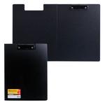 фото Папка-планшет BRAUBERG (БРАУБЕРГ), суперплотная 2 мм, полифом, с верхним прижимом и крышкой, А4, черная, до 80 л.
