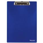 фото Доска-планшет BRAUBERG "Contract" (БРАУБЕРГ "Контракт"), плотная, с верхним зажимом, А4, 313х225 мм, пластик, синяя, 1,5 мм