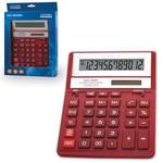 фото Калькулятор CITIZEN настольный SDC-888ХRD, 12 разрядов, двойное питание, 205х159 мм, красный